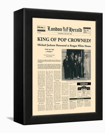 King of Pop Crowned-The Vintage Collection-Framed Stretched Canvas