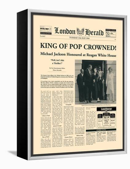 King of Pop Crowned-The Vintage Collection-Framed Stretched Canvas