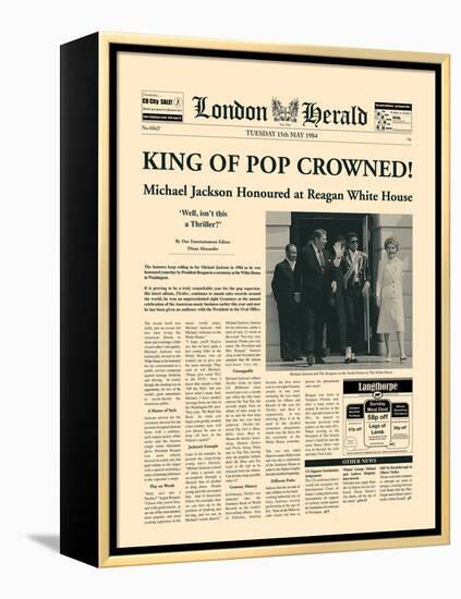 King of Pop Crowned-The Vintage Collection-Framed Stretched Canvas