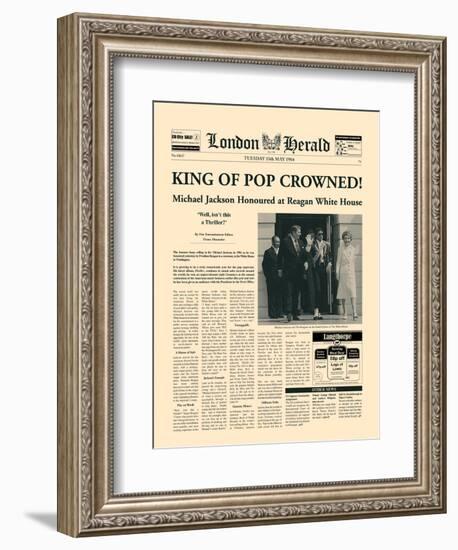 King of Pop Crowned-The Vintage Collection-Framed Premium Giclee Print