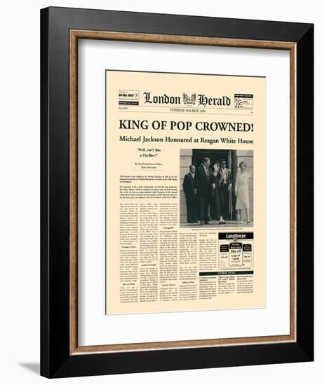 King of Pop Crowned-The Vintage Collection-Framed Premium Giclee Print