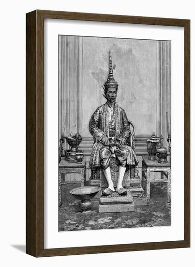 King of Siam on Throne-null-Framed Giclee Print