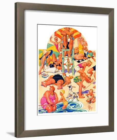 "King of the Beach,"September 3, 1932-Joseph Christian Leyendecker-Framed Giclee Print