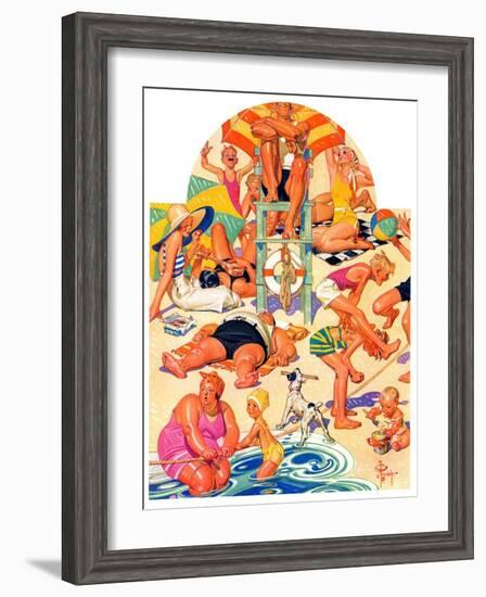 "King of the Beach,"September 3, 1932-Joseph Christian Leyendecker-Framed Giclee Print