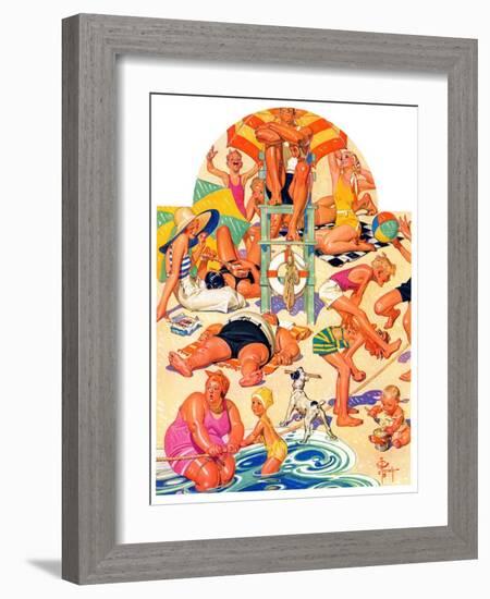 "King of the Beach,"September 3, 1932-Joseph Christian Leyendecker-Framed Giclee Print