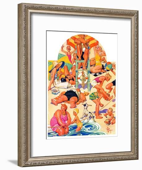 "King of the Beach,"September 3, 1932-Joseph Christian Leyendecker-Framed Giclee Print