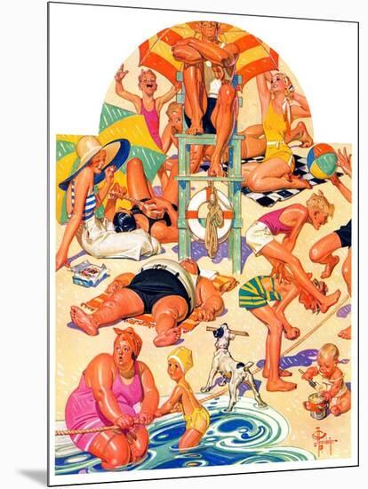 "King of the Beach,"September 3, 1932-Joseph Christian Leyendecker-Mounted Giclee Print