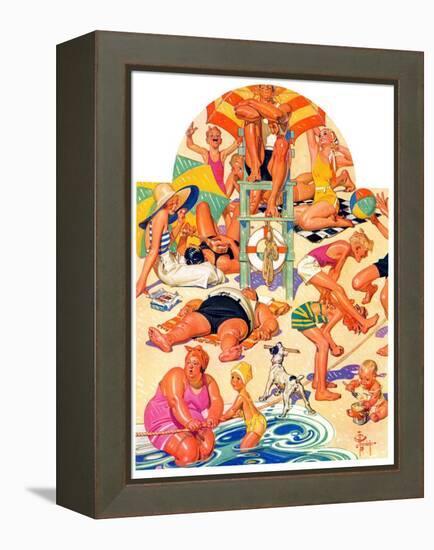 "King of the Beach,"September 3, 1932-Joseph Christian Leyendecker-Framed Premier Image Canvas