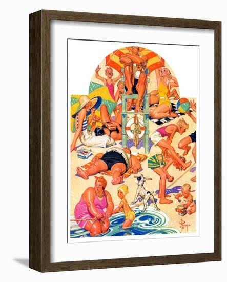 "King of the Beach,"September 3, 1932-Joseph Christian Leyendecker-Framed Premium Giclee Print