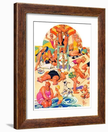 "King of the Beach,"September 3, 1932-Joseph Christian Leyendecker-Framed Premium Giclee Print