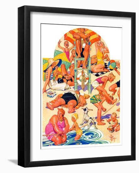 "King of the Beach,"September 3, 1932-Joseph Christian Leyendecker-Framed Premium Giclee Print