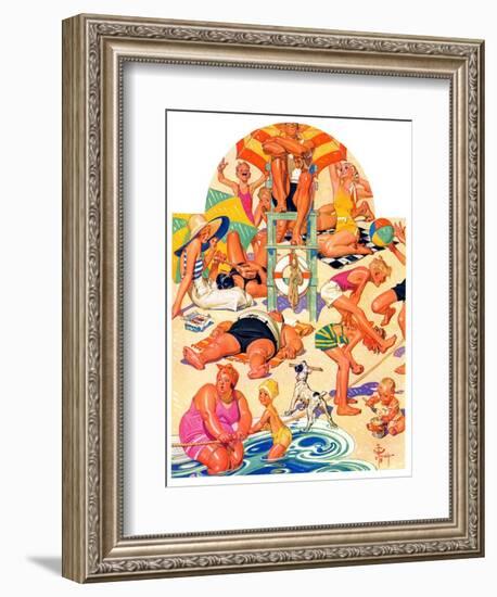 "King of the Beach,"September 3, 1932-Joseph Christian Leyendecker-Framed Giclee Print