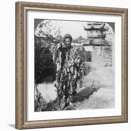 King of the Beggars, Loong Wah, China, Late 19th or Early 20th Century-Underwood & Underwood-Framed Photographic Print