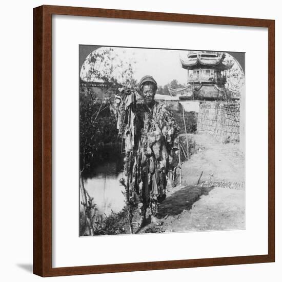 King of the Beggars, Loong Wah, China, Late 19th or Early 20th Century-Underwood & Underwood-Framed Photographic Print