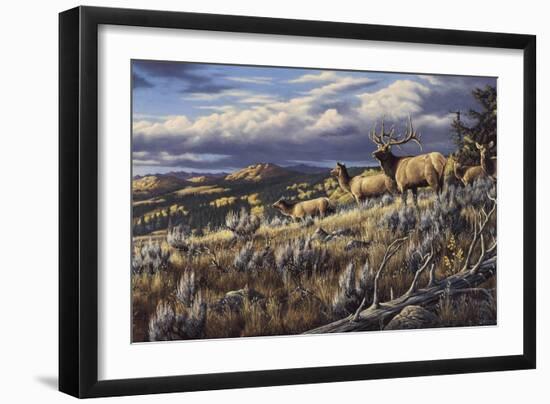 King of the Hill - Elk-Wilhelm Goebel-Framed Giclee Print