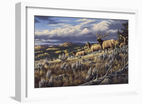 King of the Hill - Elk-Wilhelm Goebel-Framed Giclee Print