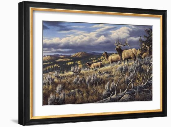 King of the Hill - Elk-Wilhelm Goebel-Framed Giclee Print