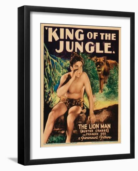 King of the Jungle, Buster Crabbe, 1933-null-Framed Art Print