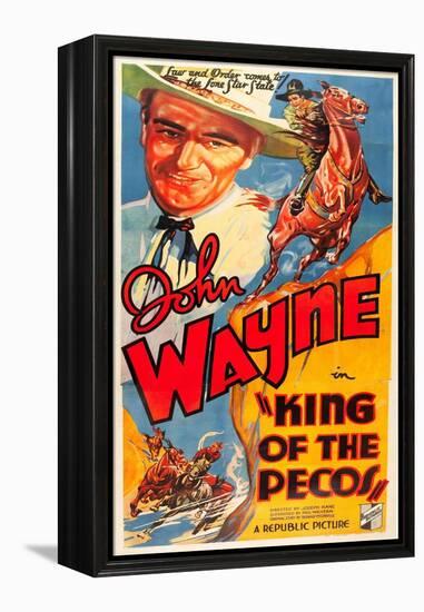 KING OF THE PECOS, John Wayne on poster art, 1936.-null-Framed Stretched Canvas