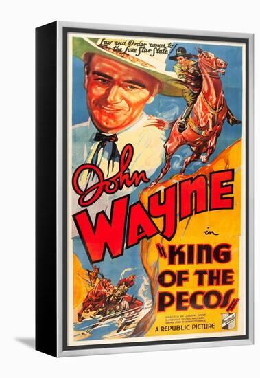 KING OF THE PECOS, John Wayne on poster art, 1936.-null-Framed Stretched Canvas
