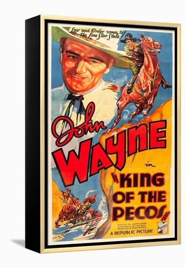 KING OF THE PECOS, John Wayne on poster art, 1936.-null-Framed Stretched Canvas