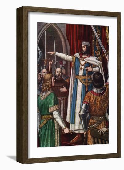 King of Upper Burgundy Rodolph II of Burgundy (880-937) Was Crowned King of Italy in Pavia in Febru-Tancredi Scarpelli-Framed Giclee Print