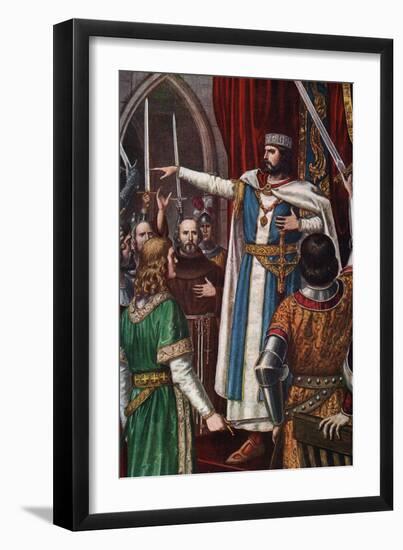 King of Upper Burgundy Rodolph II of Burgundy (880-937) Was Crowned King of Italy in Pavia in Febru-Tancredi Scarpelli-Framed Giclee Print