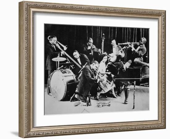 King Oliver's Creole Jazz Band, 1920-null-Framed Photographic Print