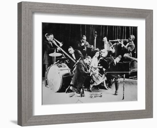 King Oliver's Creole Jazz Band, 1920-null-Framed Photographic Print