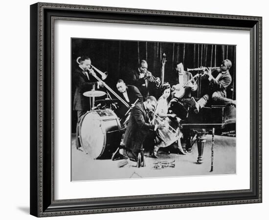 King Oliver's Creole Jazz Band, 1920-null-Framed Photographic Print