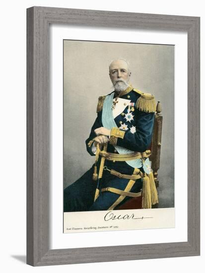 King Oscar II of Sweden-null-Framed Art Print