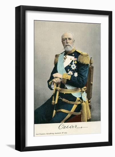 King Oscar II of Sweden-null-Framed Art Print
