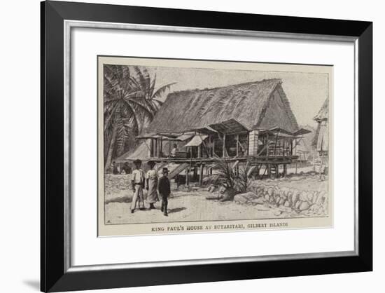 King Paul's House at Butaritari, Gilbert Islands-null-Framed Giclee Print