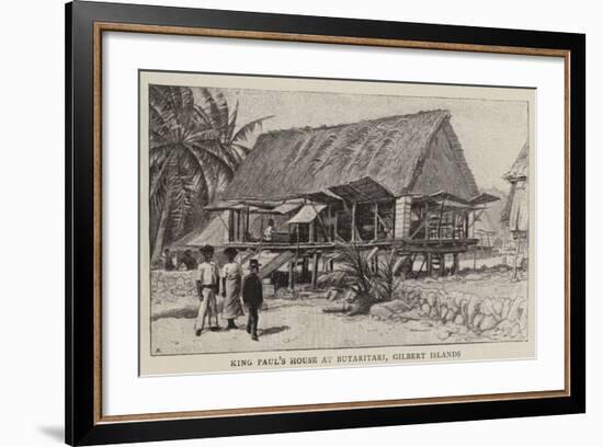 King Paul's House at Butaritari, Gilbert Islands-null-Framed Giclee Print