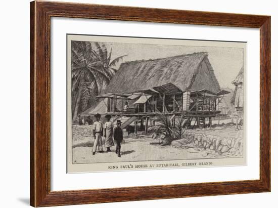 King Paul's House at Butaritari, Gilbert Islands-null-Framed Giclee Print