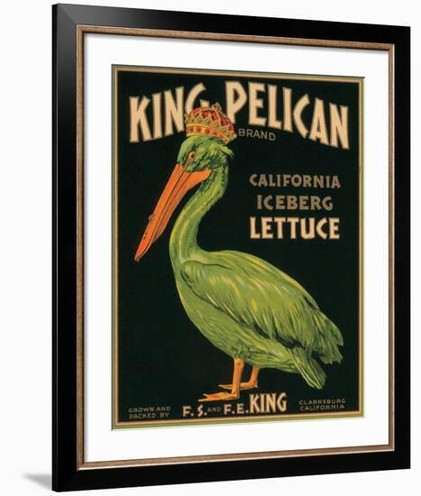 King Pelican Brand California Iceberg Lettuce-null-Framed Art Print