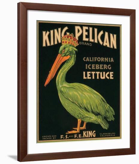 King Pelican Brand California Iceberg Lettuce-null-Framed Art Print