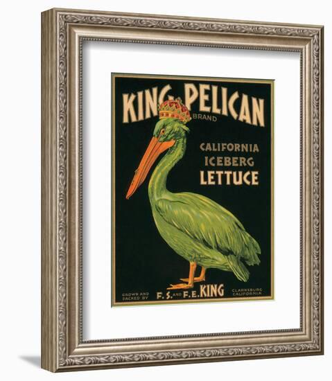 King Pelican Brand California Iceberg Lettuce-null-Framed Art Print