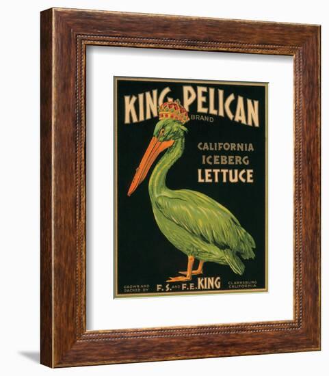 King Pelican Brand California Iceberg Lettuce-null-Framed Art Print