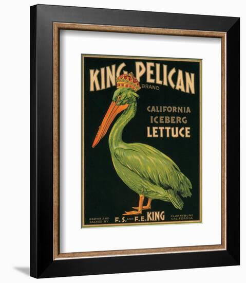 King Pelican Brand California Iceberg Lettuce-null-Framed Art Print