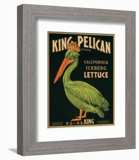 King Pelican Brand California Iceberg Lettuce-null-Framed Art Print