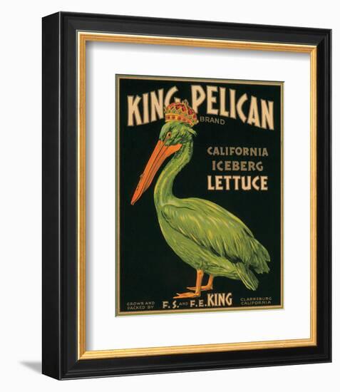 King Pelican Brand California Iceberg Lettuce-null-Framed Art Print