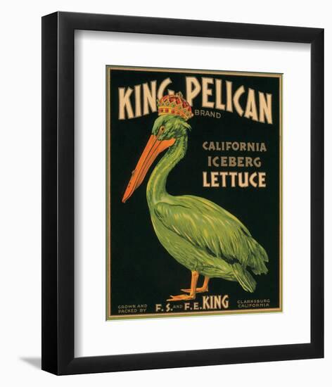 King Pelican Brand California Iceberg Lettuce-null-Framed Art Print