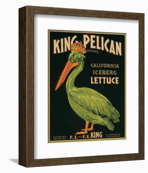 King Pelican Brand California Iceberg Lettuce-null-Framed Art Print