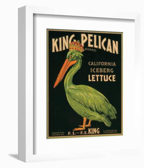 King Pelican Brand California Iceberg Lettuce-null-Framed Art Print