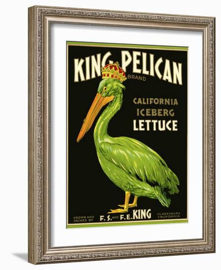 King Pelican Brand Lettuce-null-Framed Premium Giclee Print