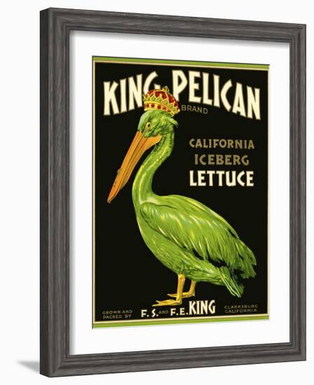 King Pelican Brand Lettuce-null-Framed Premium Giclee Print