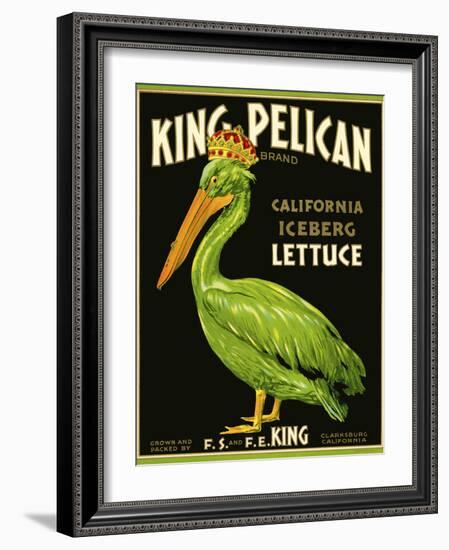 King Pelican Brand Lettuce-null-Framed Premium Giclee Print