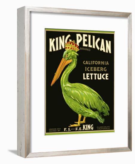 King Pelican Brand Lettuce-null-Framed Giclee Print