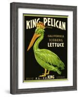 King Pelican Brand Lettuce-null-Framed Giclee Print